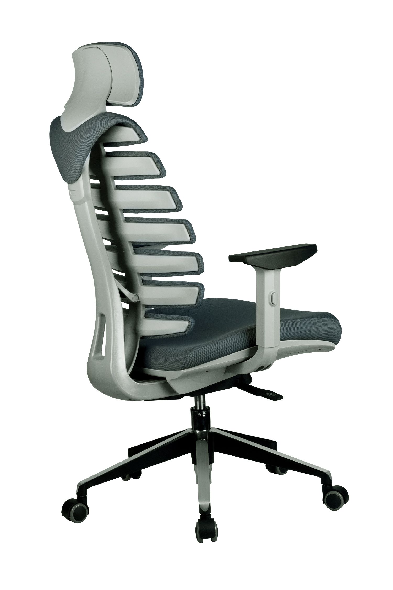 Кресло эргономичное Riva Chair SHARK серый / серый пластик