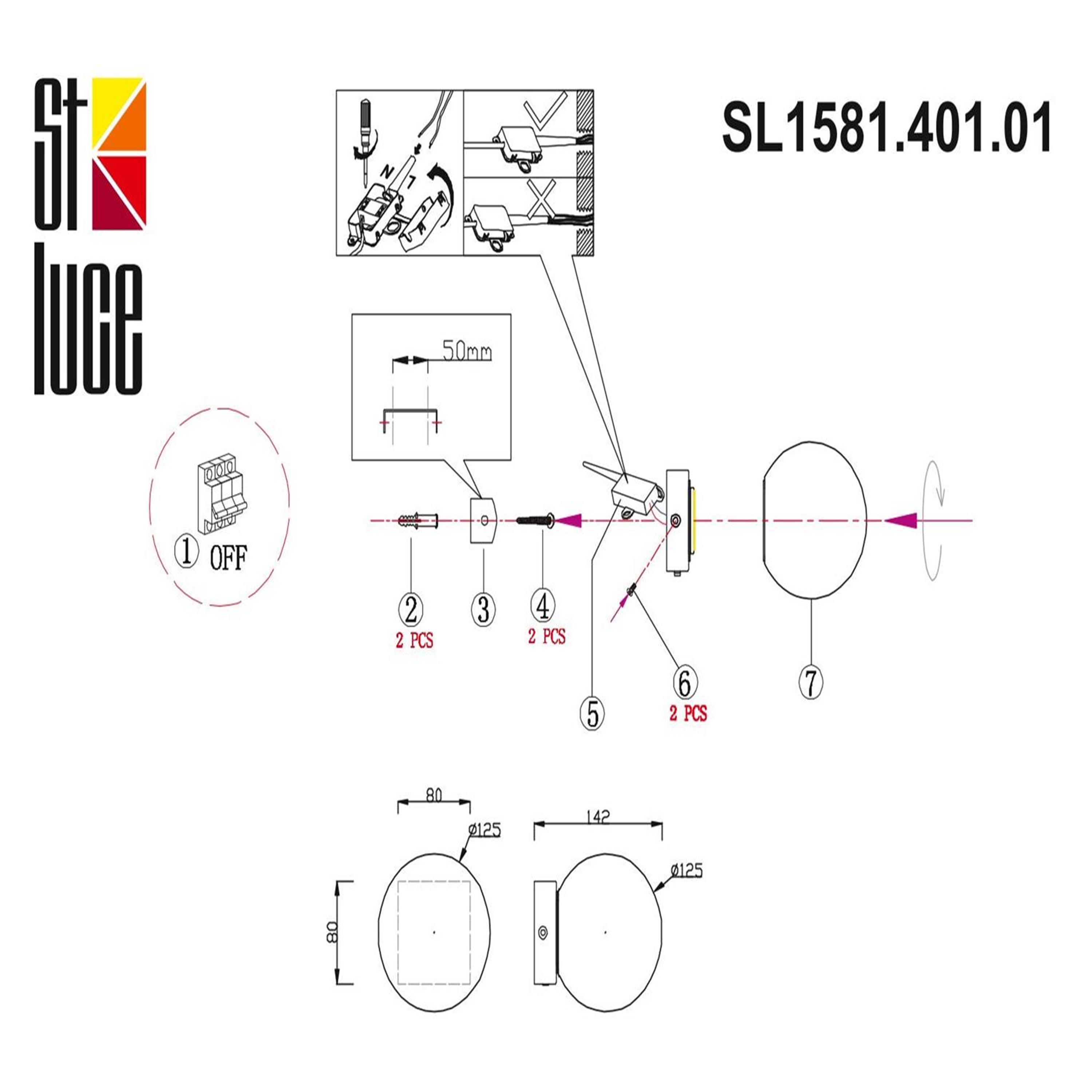 Настенный светильник ST LUCE BOTELLI SL1581.401.01