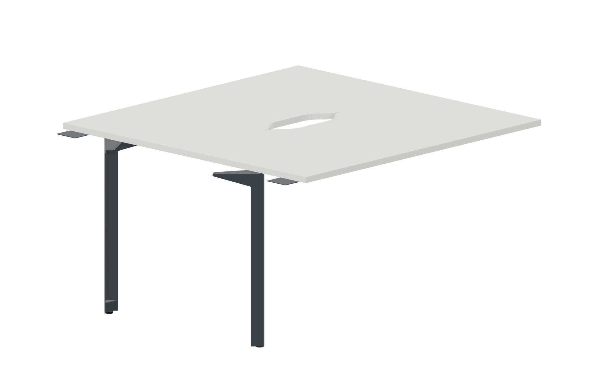 Приставной стол bench на 2 рабочих места 138х136,6х75 см (2 эргономичных выреза) Ray RY2TPV147
