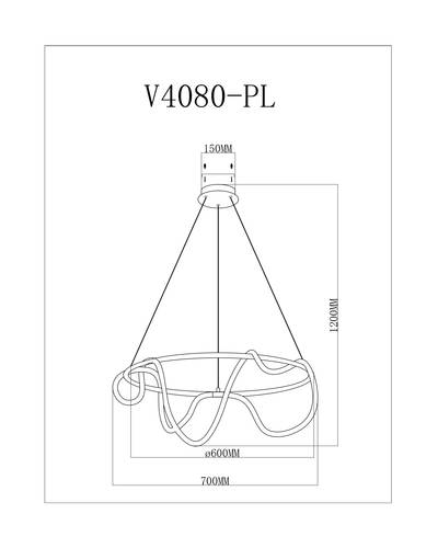 Подвесная люстра Moderli True V4080-PL