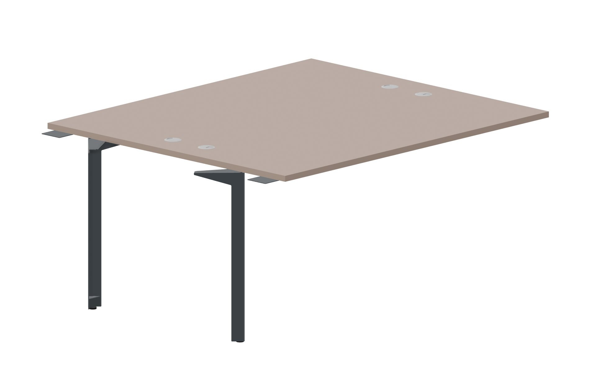 Приставной стол bench на 2 рабочих места 158х136,6х75 см (4 громмета) Ray RY2TPG167