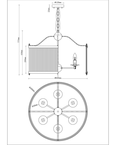 Подвесная люстра Moderli Sial V9070-6P