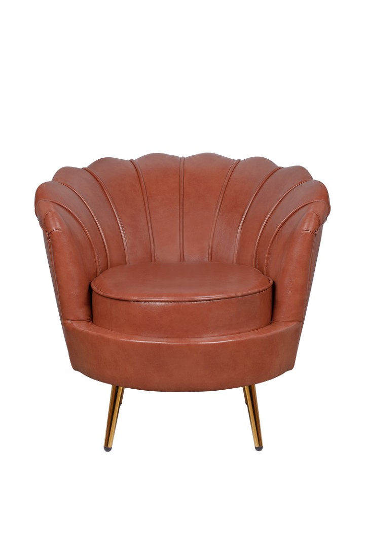 Низкое кресло ракушка Pearl Brown Коричневый