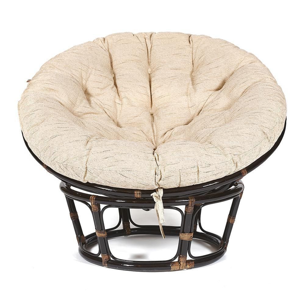 Кресло PAPASAN 23/01 W с подушкой Antique brown ткань старт