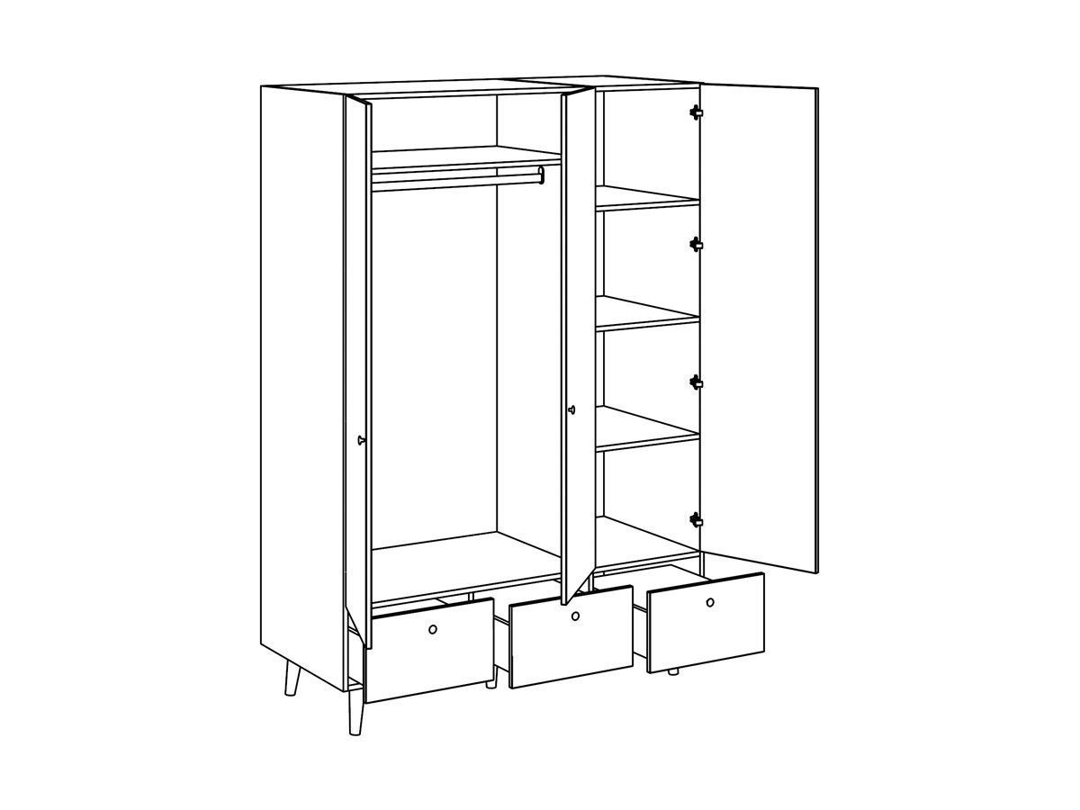 Шкаф для одежды Frida Arch 611704