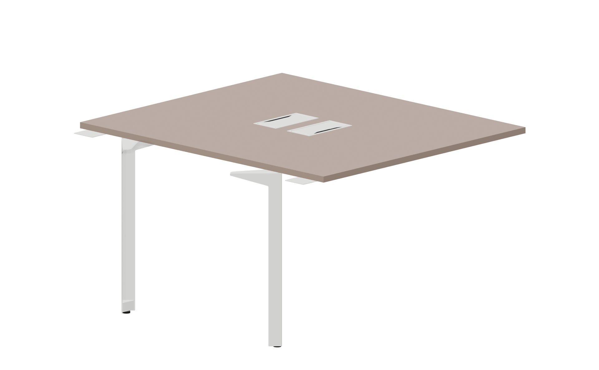 Приставной стол bench на 2 рабочих места 118х136,6х75 см (2 металлических аутлета) Ray RY2TPL127