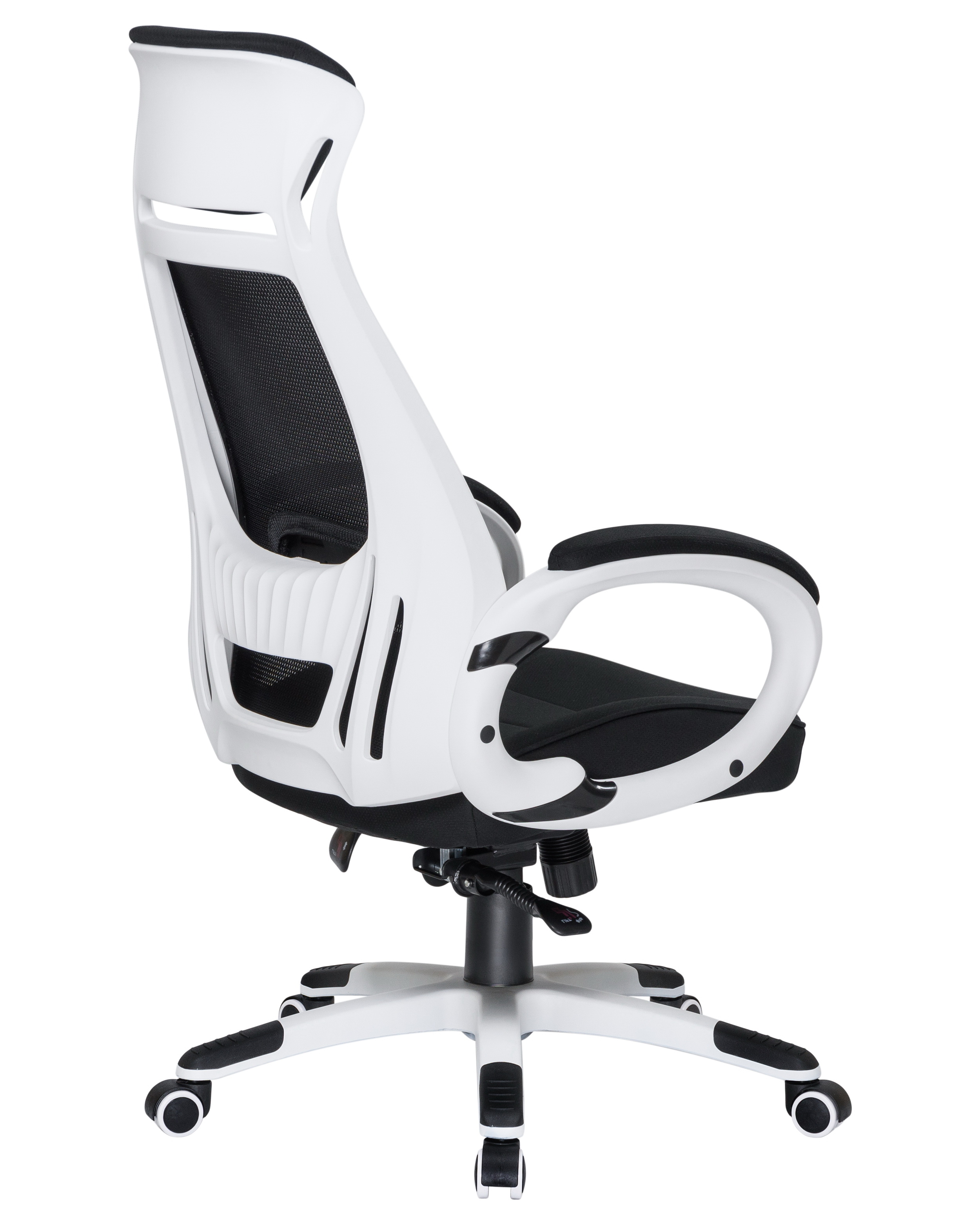 Офисное кресло для руководителей DOBRIN STEVEN WHITE белый пластик, чёрная ткань