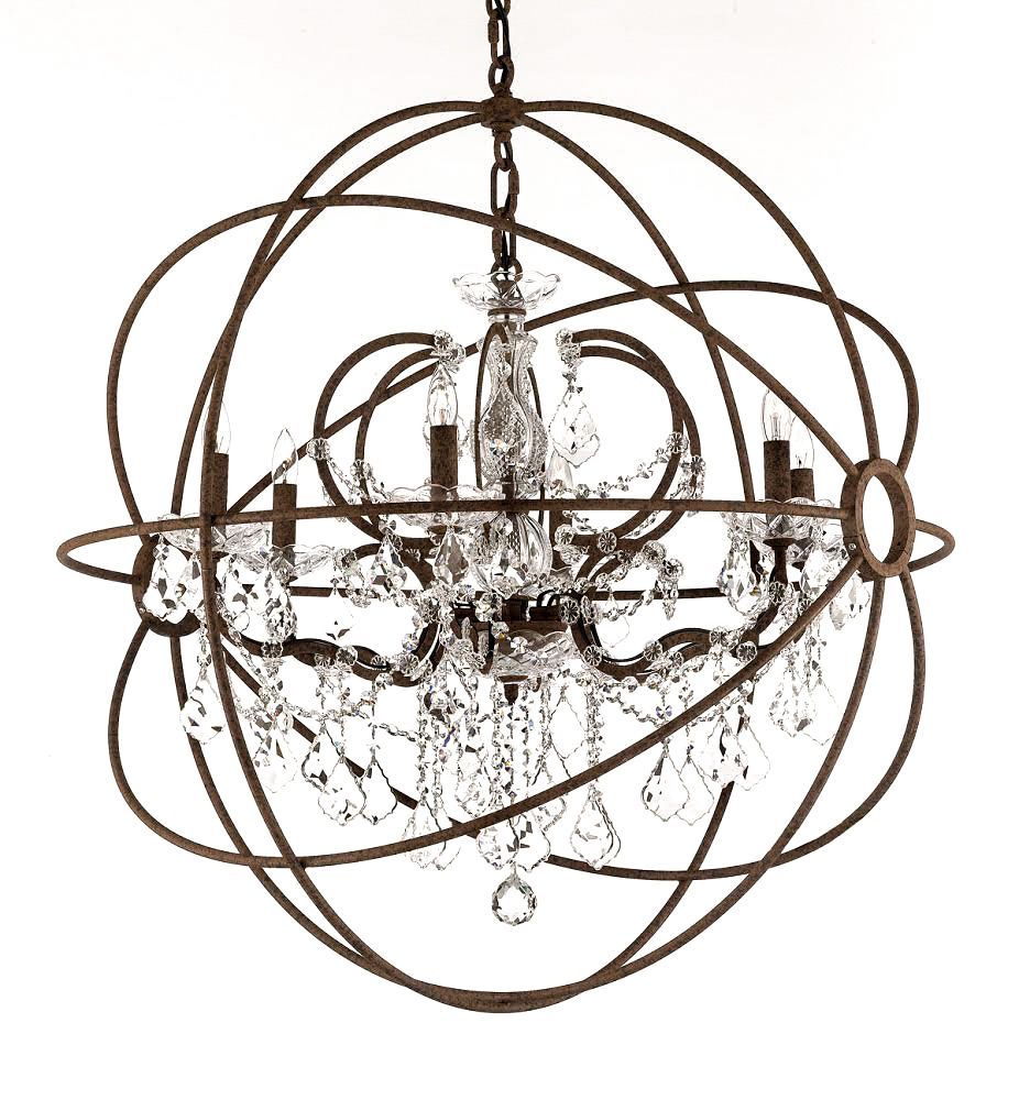 Люстра MAK interior Foucault's orb WTL2124-8BK-CL