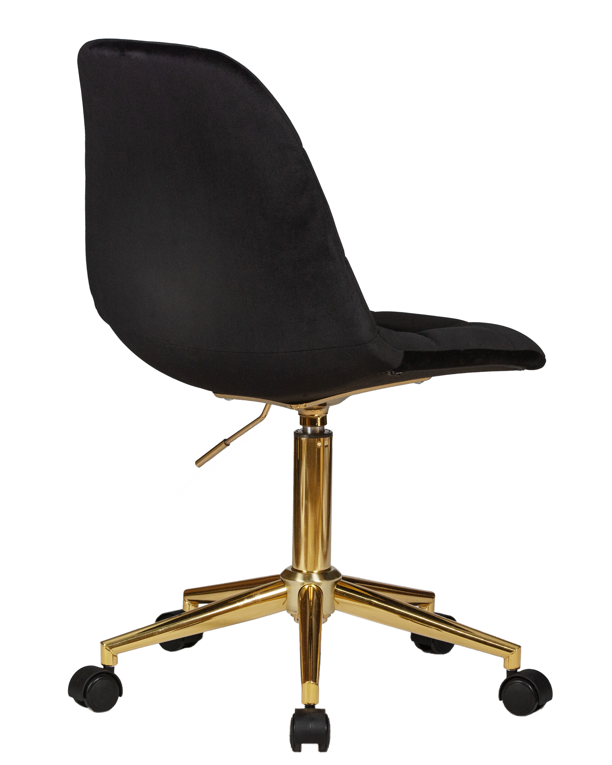 Офисное кресло для персонала DOBRIN MONTY GOLD чёрный велюр MJ9-101