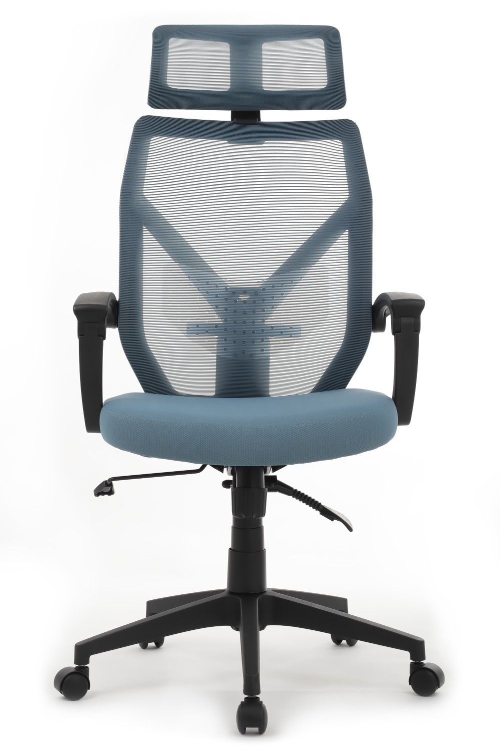 Кресло RIVA Chair OLIVER W-203 AC черный пластик / синий