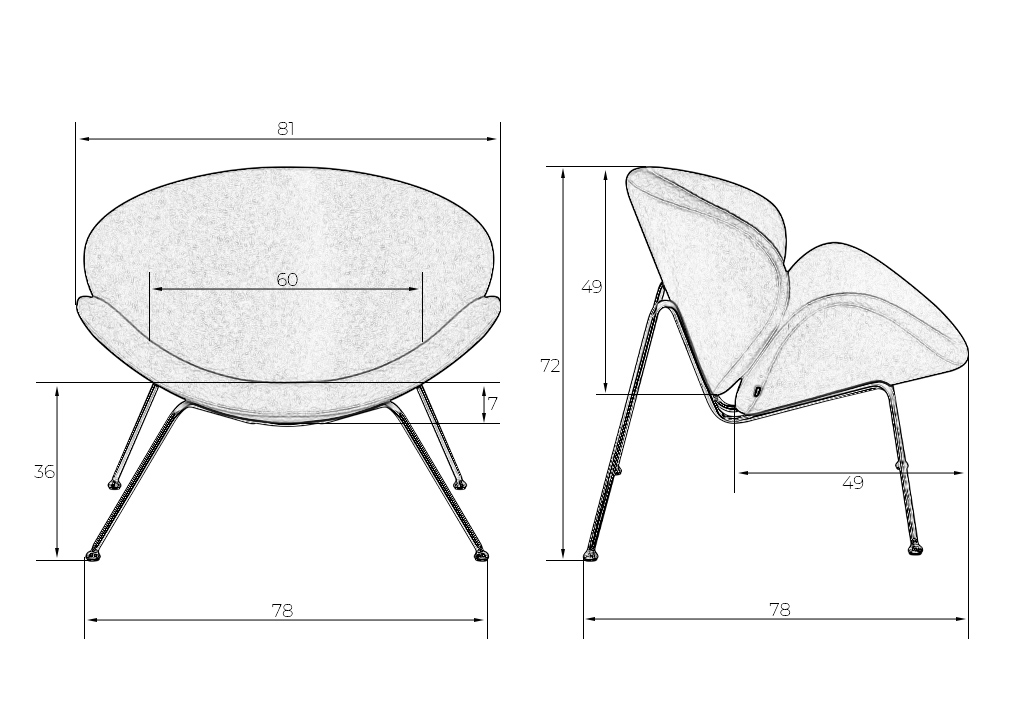 Кресло дизайнерское DOBRIN EMILY белый винил YP17, черное основание
