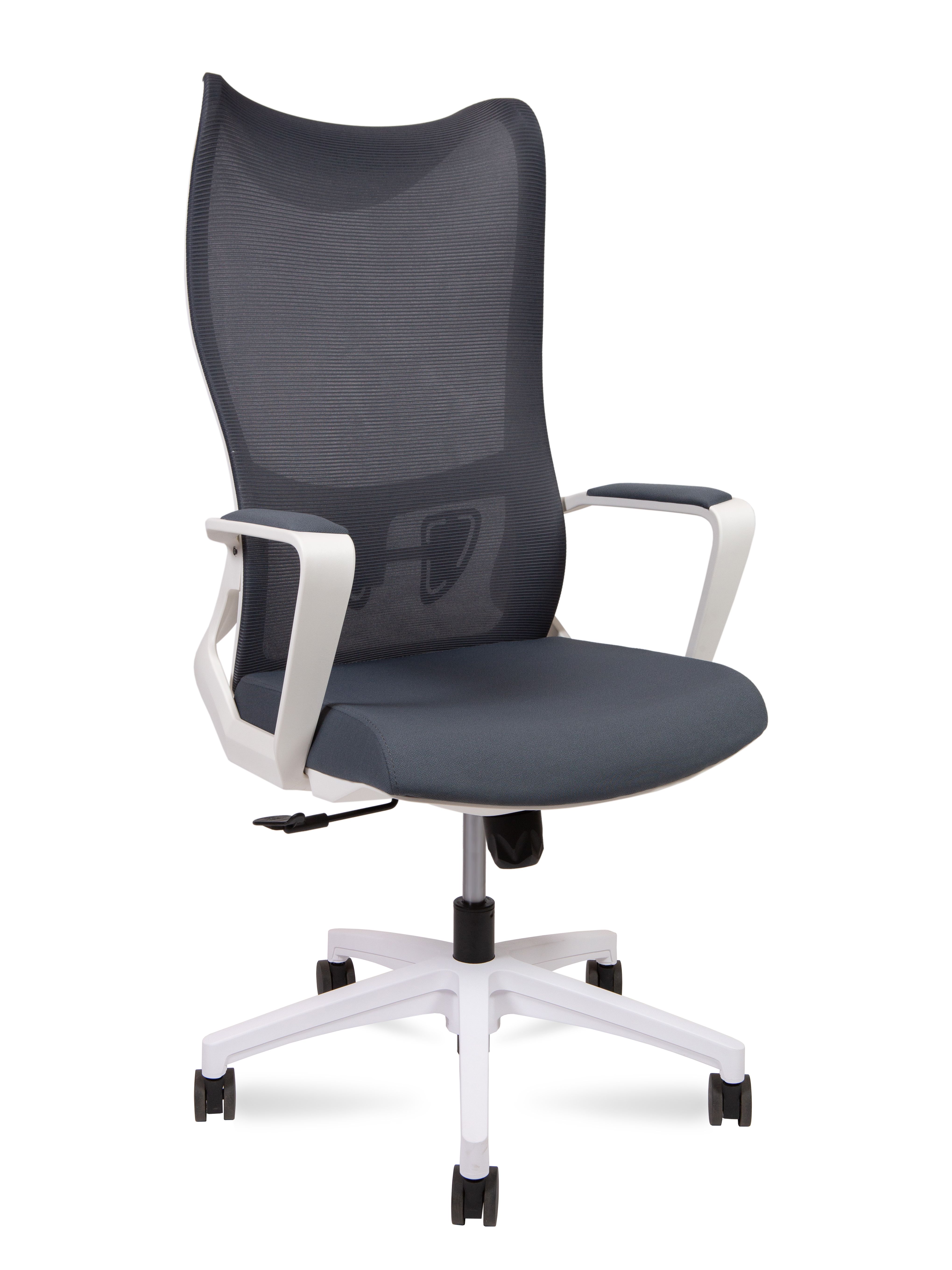 Кресло офисное (эргономичное) NORDEN Wave white белый пластик серая ткань AM3-H(white)
