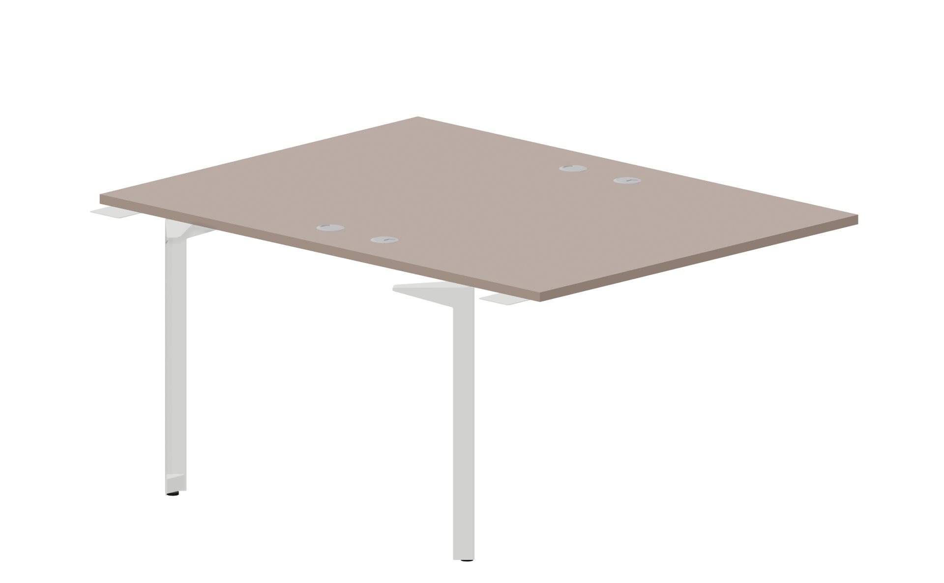Приставной стол bench на 2 рабочих места 118х156,6х75 см (4 громмета) Ray RY2TPG128