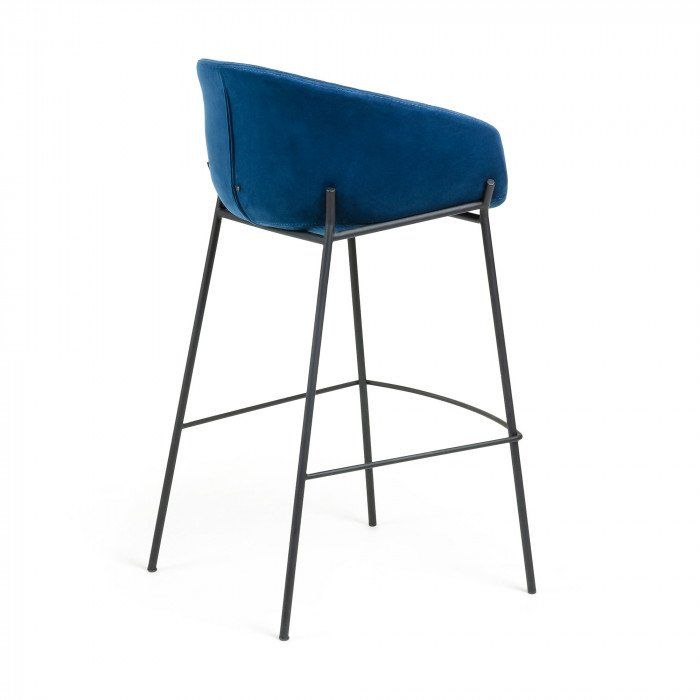 Барный стул La Forma Zadine бархатный синий