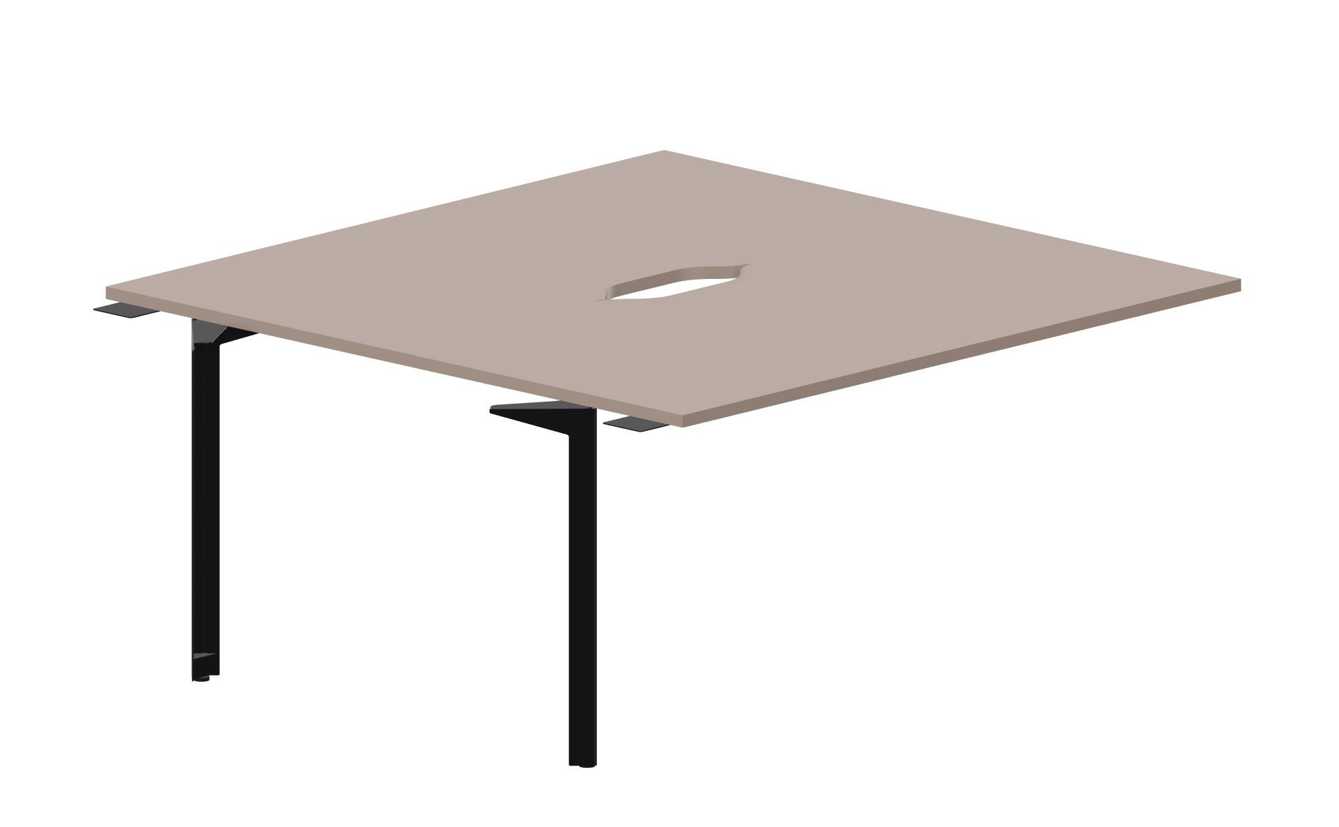 Приставной стол bench на 2 рабочих места 158х156,6х75 см (2 эргономичных выреза) Ray RY2TPV168