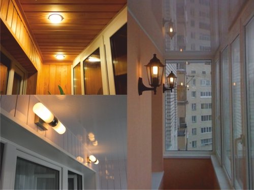 освещение на балконе