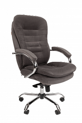 Мягкое компьютерное кресло CHAIRMAN 795 HOME для дома усиленное серый