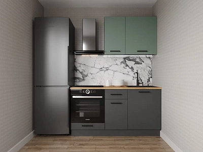 Кухонный гарнитур Изумруд 1600 Sanvut высокий верхний шкаф 950 мм