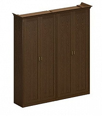 Шкаф высокий комбинированный для одежды и документов с закрытыми дверями Perseo ПС 352 ДМ