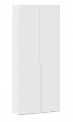Шкаф для одежды Порто белый жемчуг белый софт СМ-393.07.223