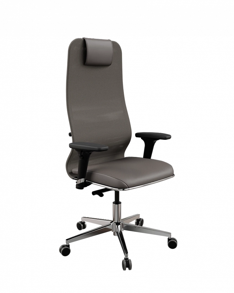 Офисное кресло Метта ErgoLife SynchroSit 8 L1-13D - X2+Extra /Uh00/Wm12/D02P(M24.B22.G18.W03) (Серый)