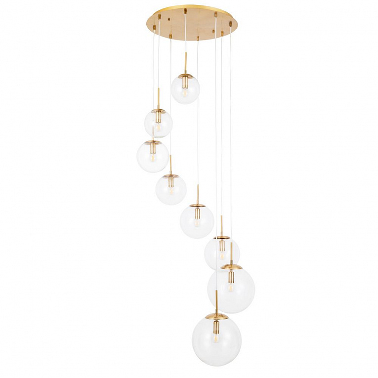 Подвесная люстра Arte Lamp VOLARE коричневый, прозрачный A1900SP-8AB