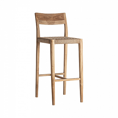 Барный стул Vical CAEN 35969 из тика и веревки 78 см