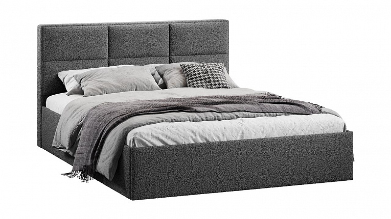 Кровать 140х200 c подъемным механизмом Стелла экомех Barni Grey Трия