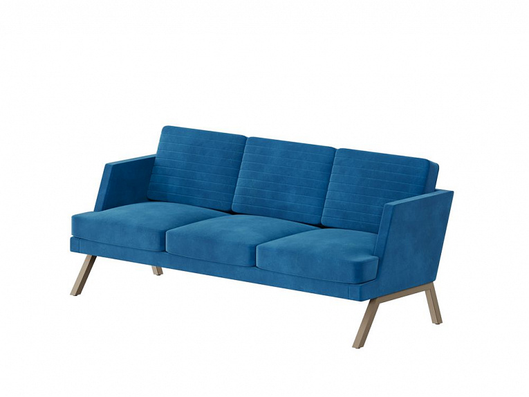 Диван трехместный Рива Алдо ALD-03L Velutto 54 / Капучино