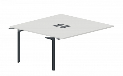 Приставной стол bench на 2 рабочих места 158х156,6х75 см (2 металлических аутлета) Ray RY2TPL168