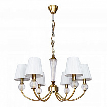 Подвесная люстра Arte Lamp GRACIE коричневый, белый A7301LM-6PB