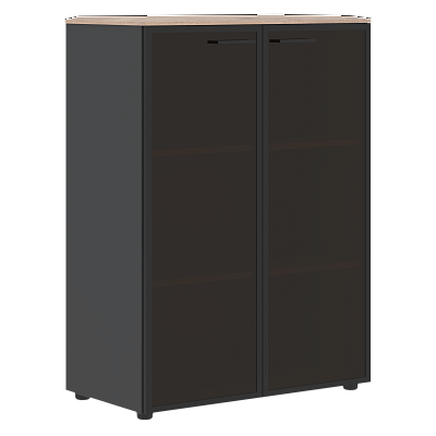 Шкаф комбинированный с дверьми в металлической рамке Skyland Jay JMC 85.7 Дуб Каньон / Антрацит