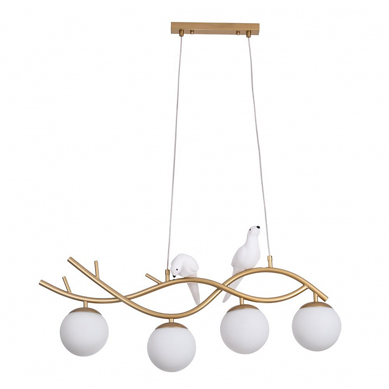 Подвесная люстра Arte Lamp ELTANIN золото, белый A3422SP-4GO