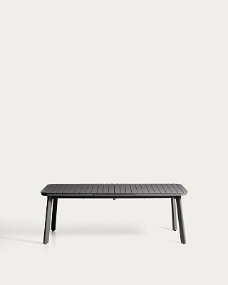 Раздвижной уличный стол La forma Izola из алюминия с графитовой отделкой 220 (280) x 100 см 482558