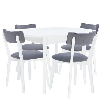 Стол и стулья (комплект) Leset Говард 1Р + Чейз Белый