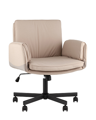 Кресло офисное TopChairs Foldo с откидными подлокотниками бежевое