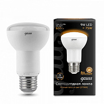 Лампа Gauss R63 9W 660lm 3000K E27 LED 1/10/50