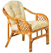 Кресло для отдыха из ротанга Маркос коньяк