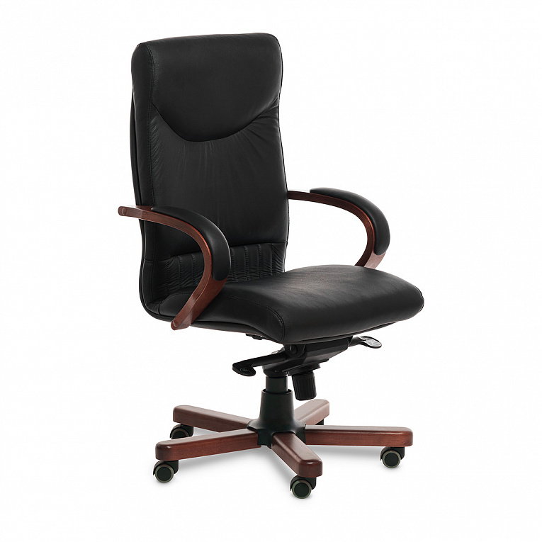 Кресло руководителя MULTI-OFFICE Свинг А (Swing A) натуральная кожа черный