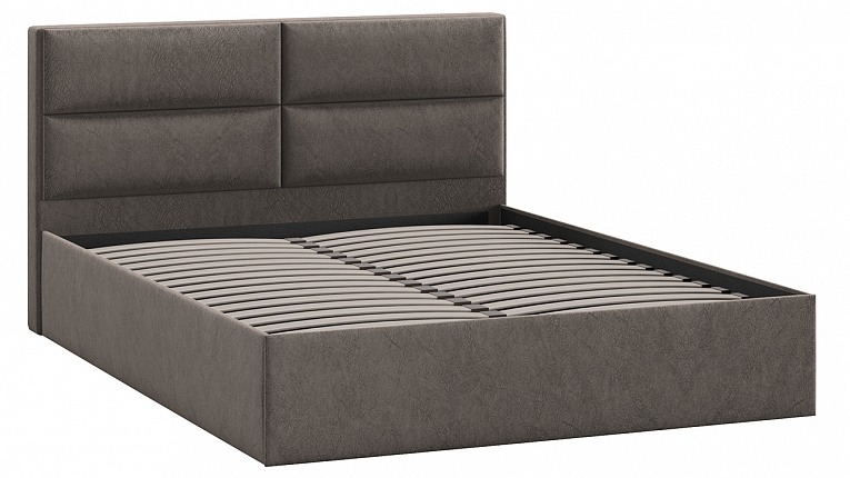 Кровать без подъемного механизма Глосс Трия Тип 1 Микровелюр Wellmart Latte 1800x2000