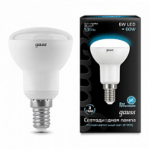 Лампа Gauss R50 6W 530lm 4100K Е14 LED 1/10/100
