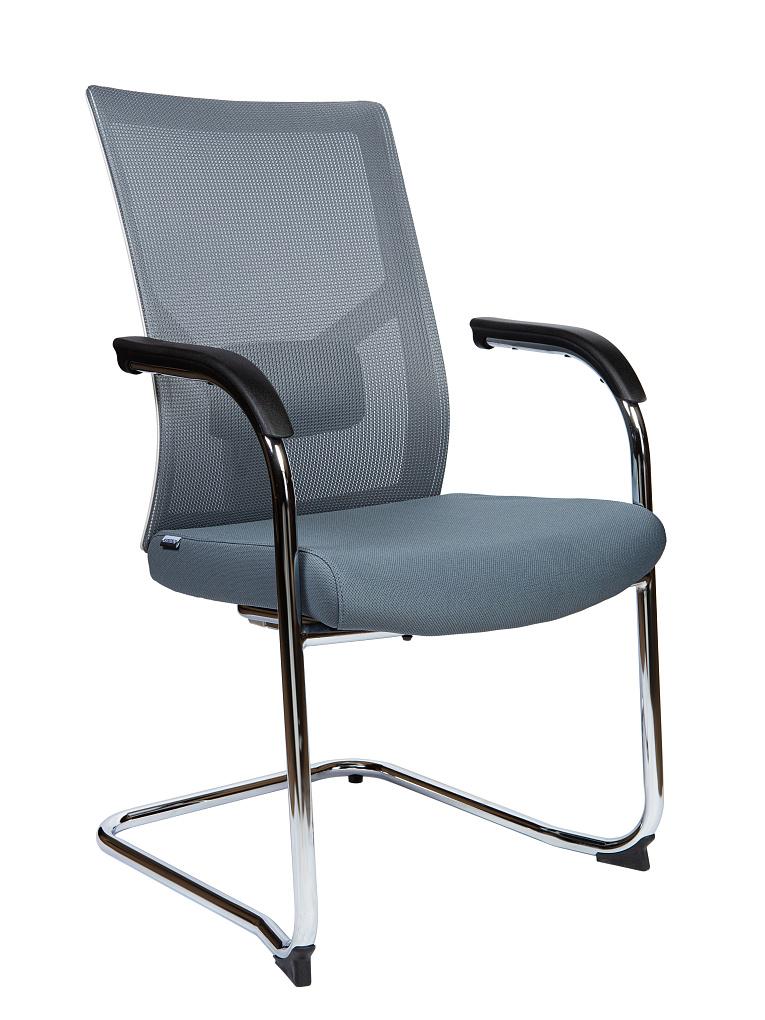 Конференц кресло NORDEN Сильвия white / gray CF CH-226C-BS-K304D-14-N204 Хром / Светло-серый / Серый / Белый