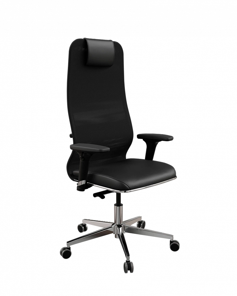 Офисное кресло Метта ErgoLife SynchroSit 8 L1-13D - X2+Extra /Uh00/Wm12/D02P(M24.B22.G18.W03) (Черный)