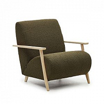 Кресло La Forma Meghan зеленая ткань букле