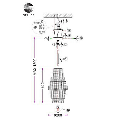 Подвесной светильник ST LUCE REXITE SL1001.213.01