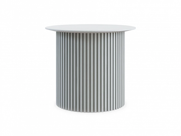 Стол журнальный OgogoHome Mono Stripe D50/ D38/H42 белый 943401