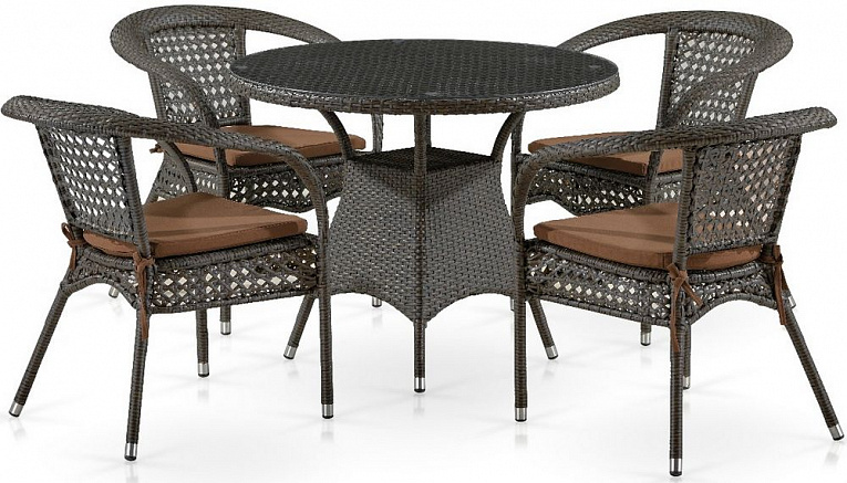 Комплект мебели из ротанга Afina Garden T220CT/Y32A-W53 Brown Коричневый