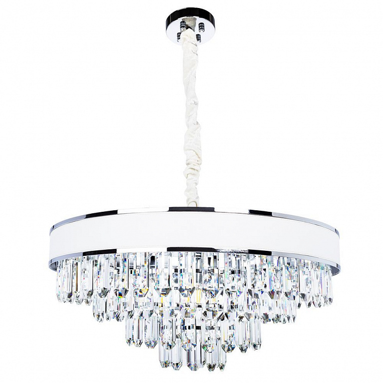 Подвесная люстра Arte Lamp DIADEM хром, белый A1002LM-8CC