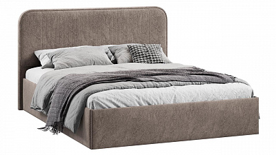 Кровать 140х200 c подъемным механизмом Тиффани микровелюр Wellmart Latte Трия