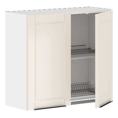 Шкаф навесной с посудосушителем 800 SICILIA бежевый (h=720)